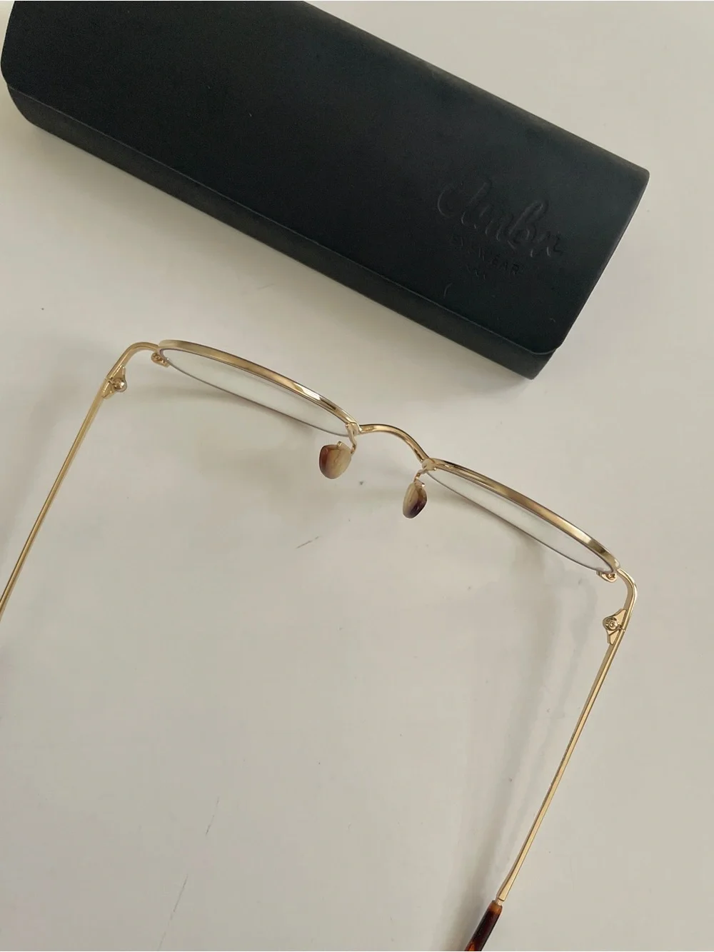 Everambr (formerly Ambr Eyewear) Blue Light Blocking Glasses, Gold Round Frames